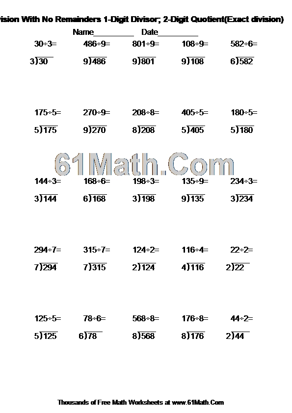 Long Division With Remainders Worksheet Pdf long division worksheets no