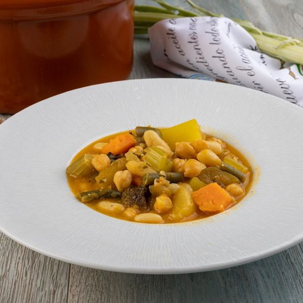 Olla gitana fácil, el cocido sin carne murciano más rico