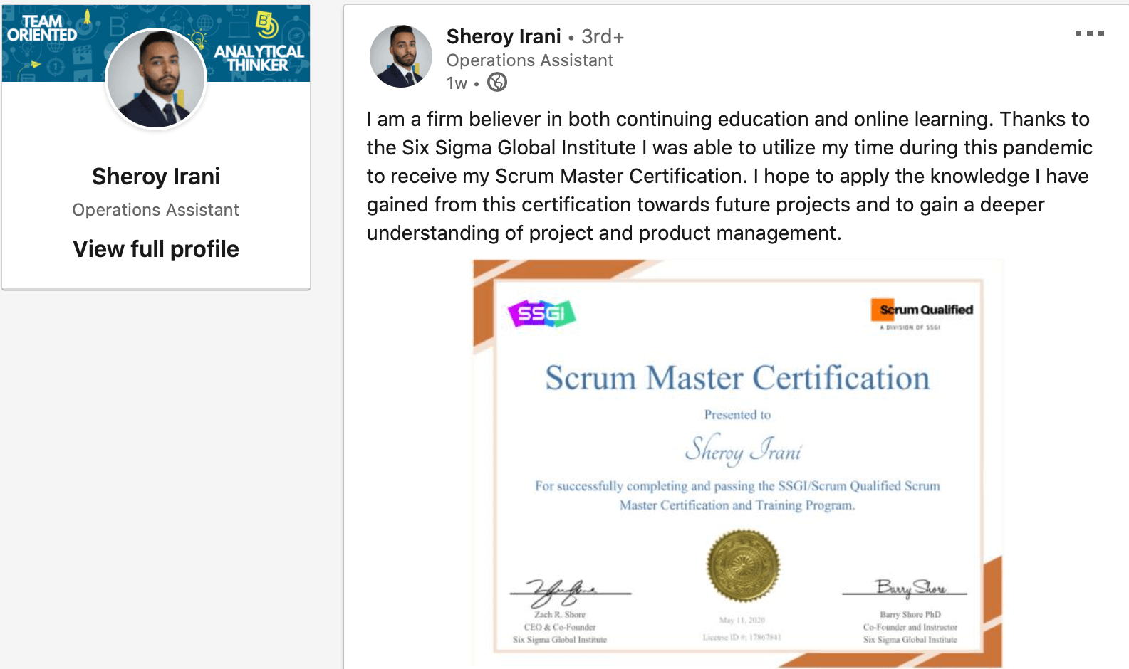 Scrum Master Certification & Training Course Online SSGI