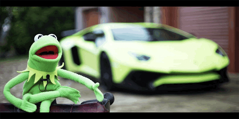 A Aventador SV Is Kermit The Frog's Dream Car