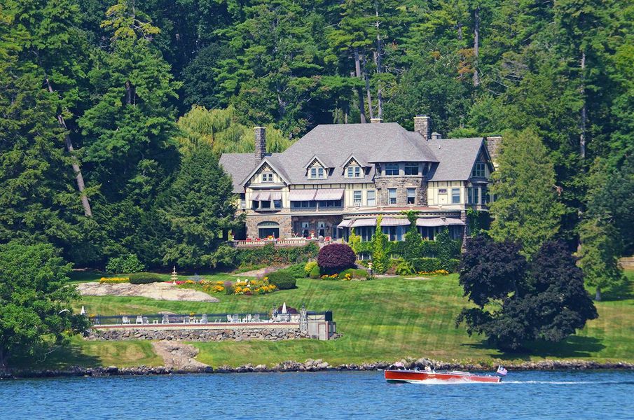 13M Tudor Revival Mansion on Lake Has Historic Connection to