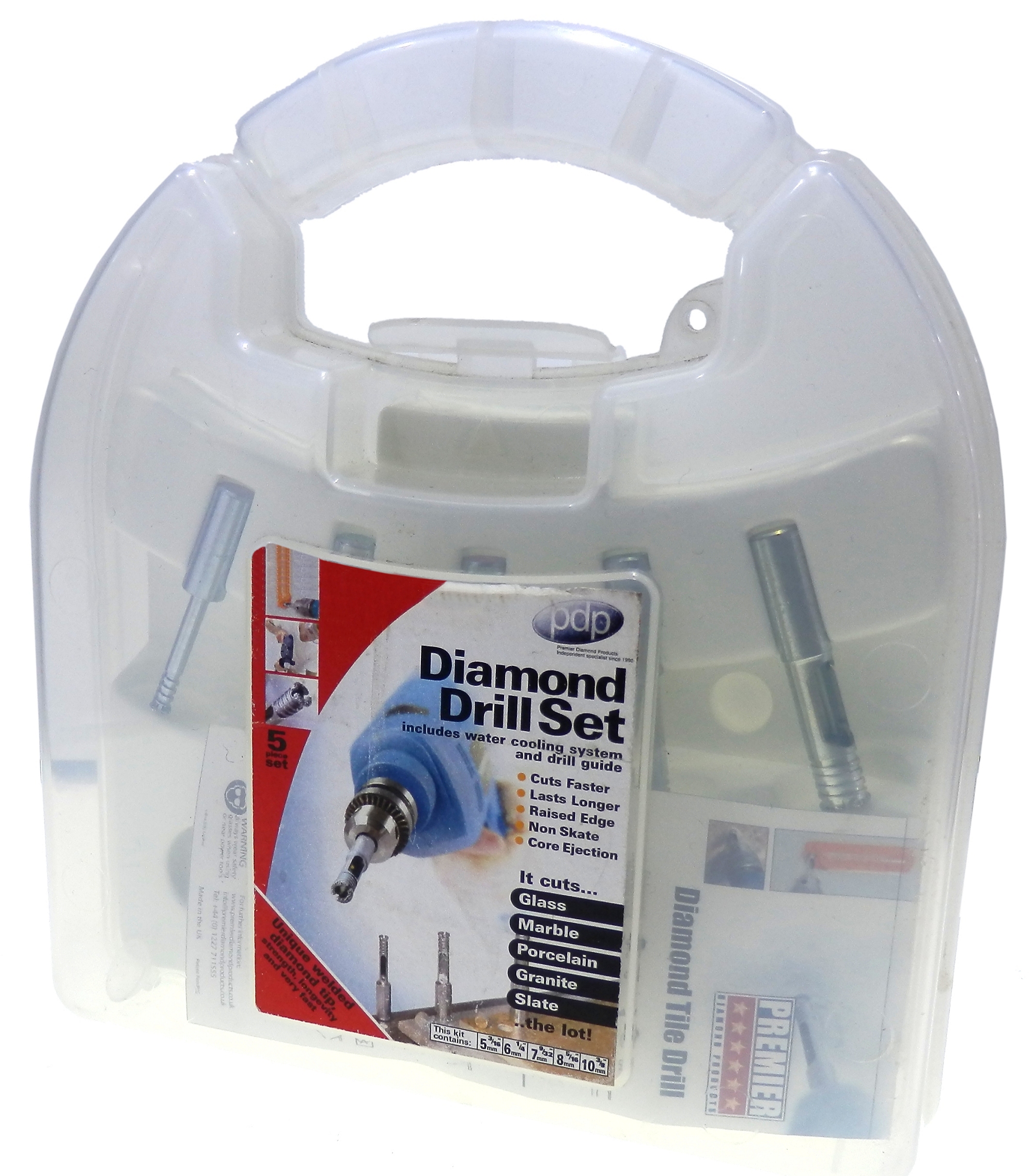 Premier Products DIAMOND Tile Drill 5 piece Kit 5 10mm water cooled eBay