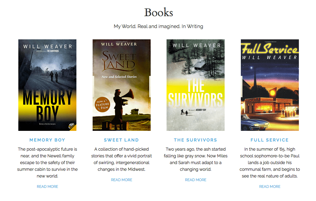 Will Weaver Books Case Study 706 Media Davis, CA