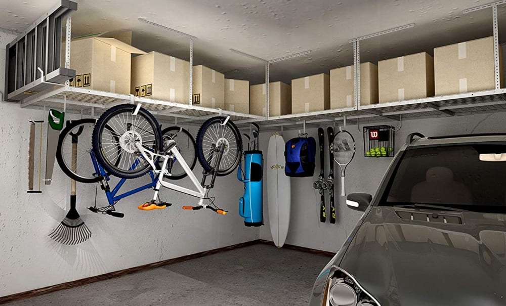 Set Adjustable Ceiling Storage Racks