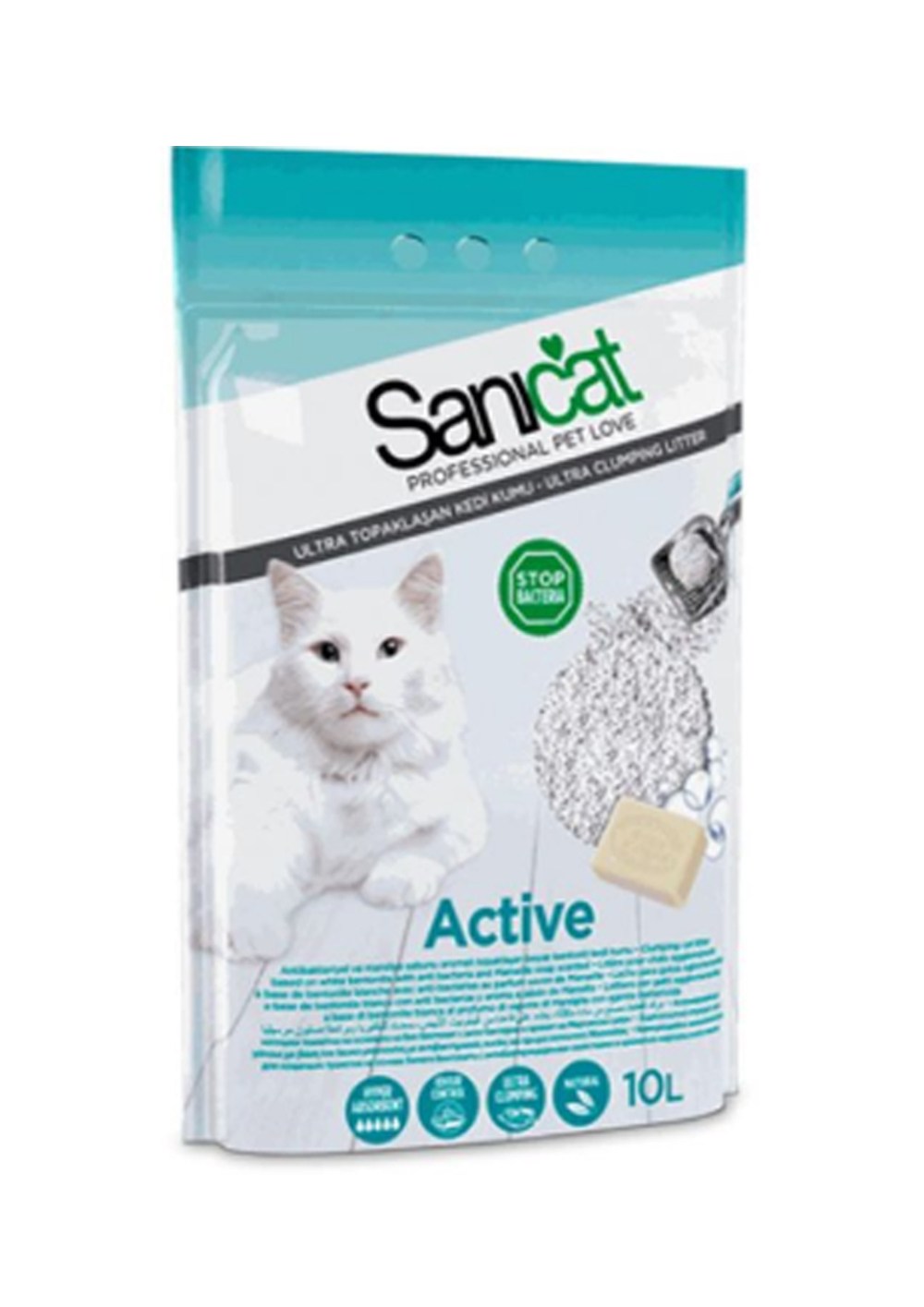 SANI CAT Active Ultra clumping Litter 10 liter 7pets