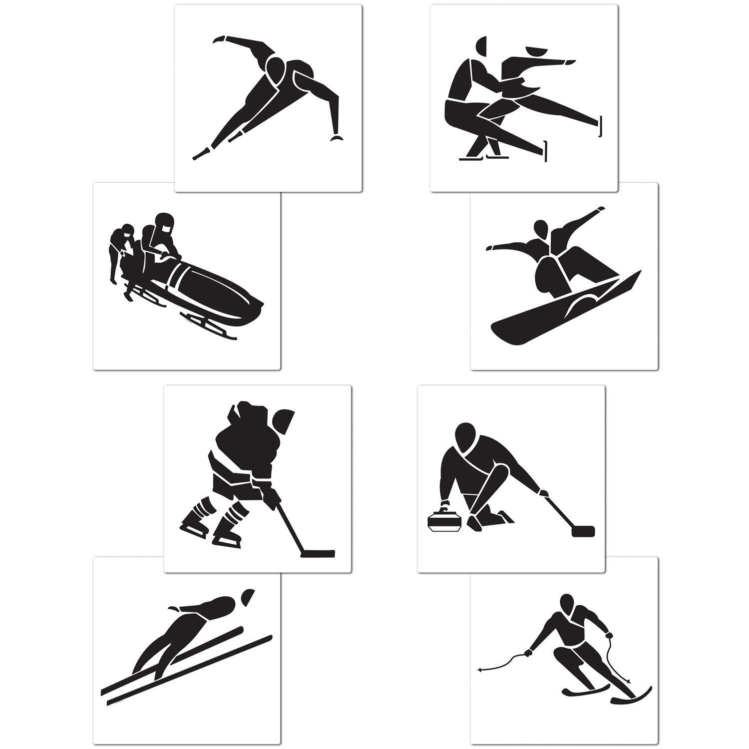winter sports cutouts