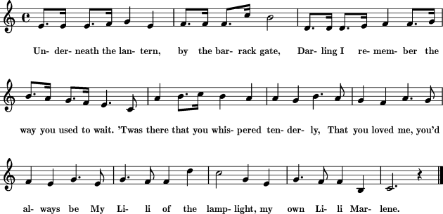 Lili Marlene sheet music for Treble Clef Instrument