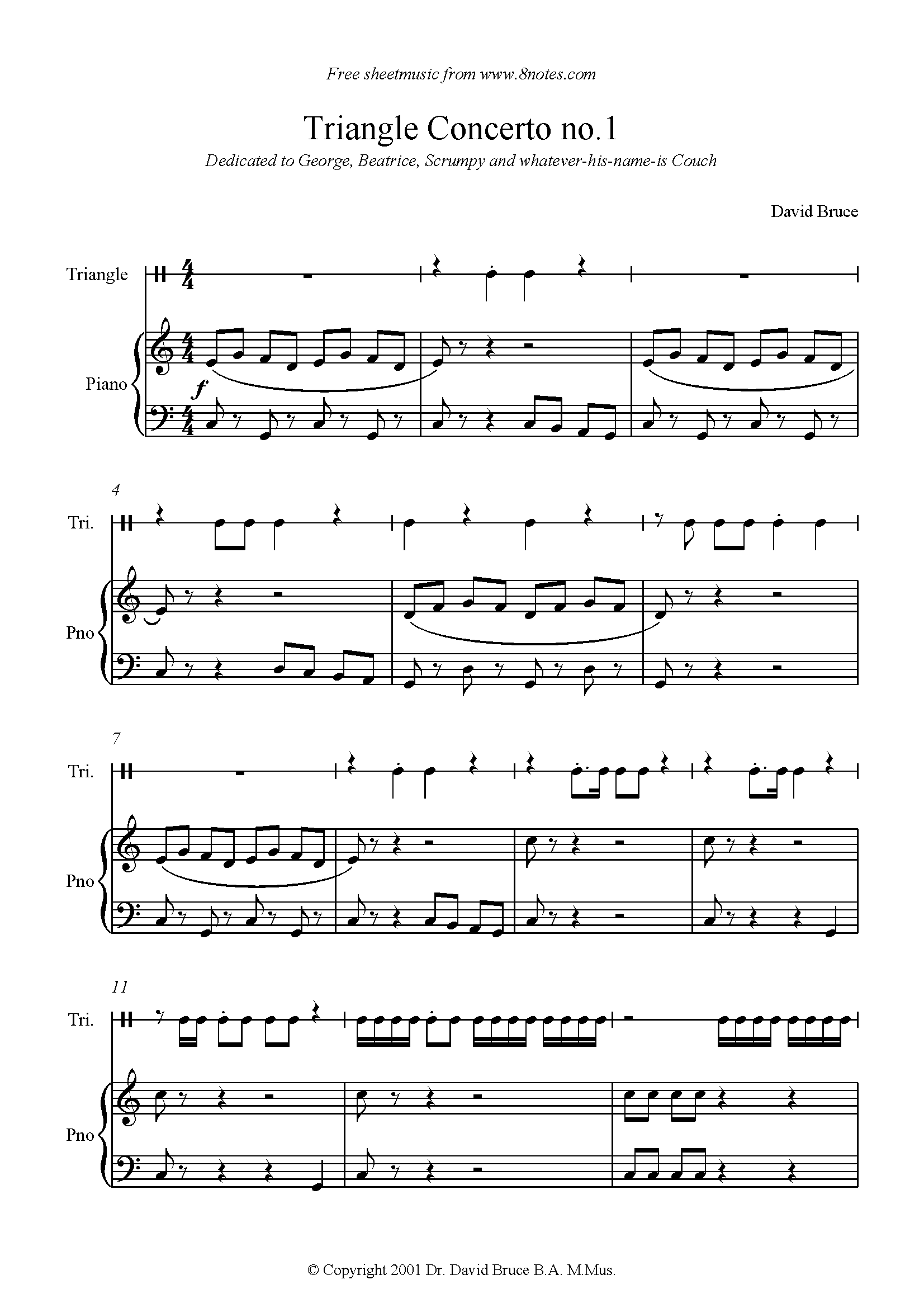 Bruce Triangle Concerto Sheet music for Percussion
