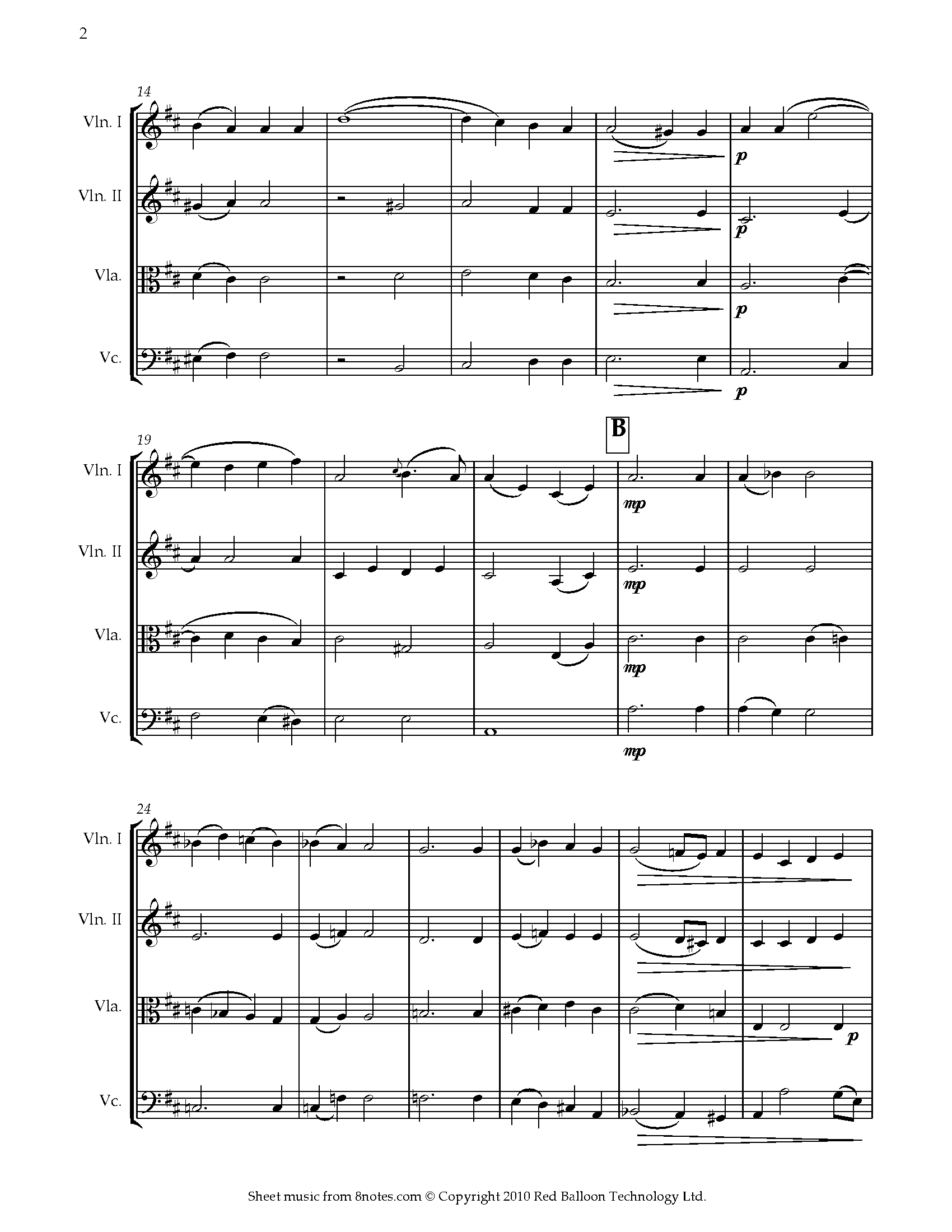 Mozart Ave Verum Corpus Sheet music for String Quartet
