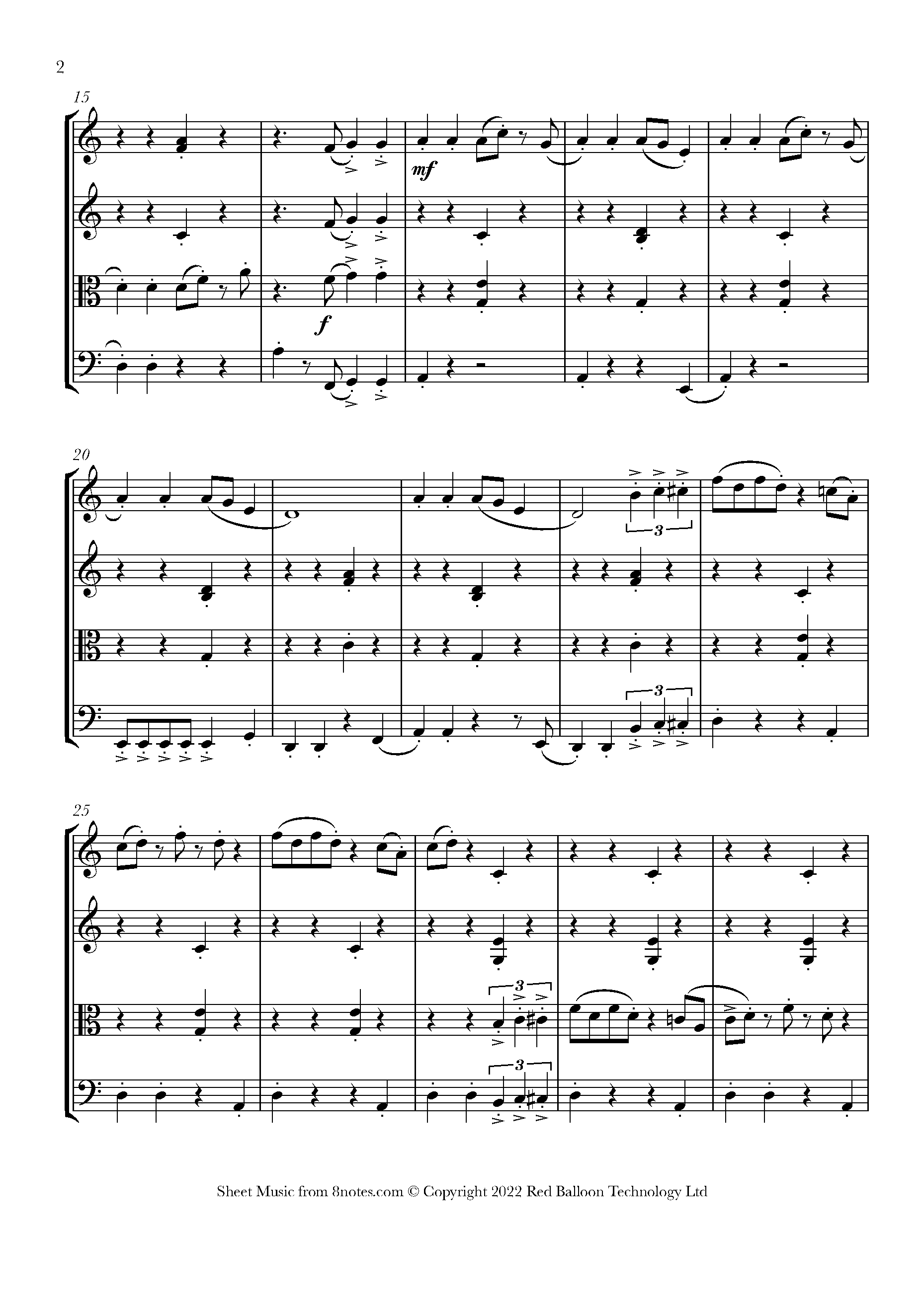 David Bruce Hip Hop House Sheet music for String Quartet