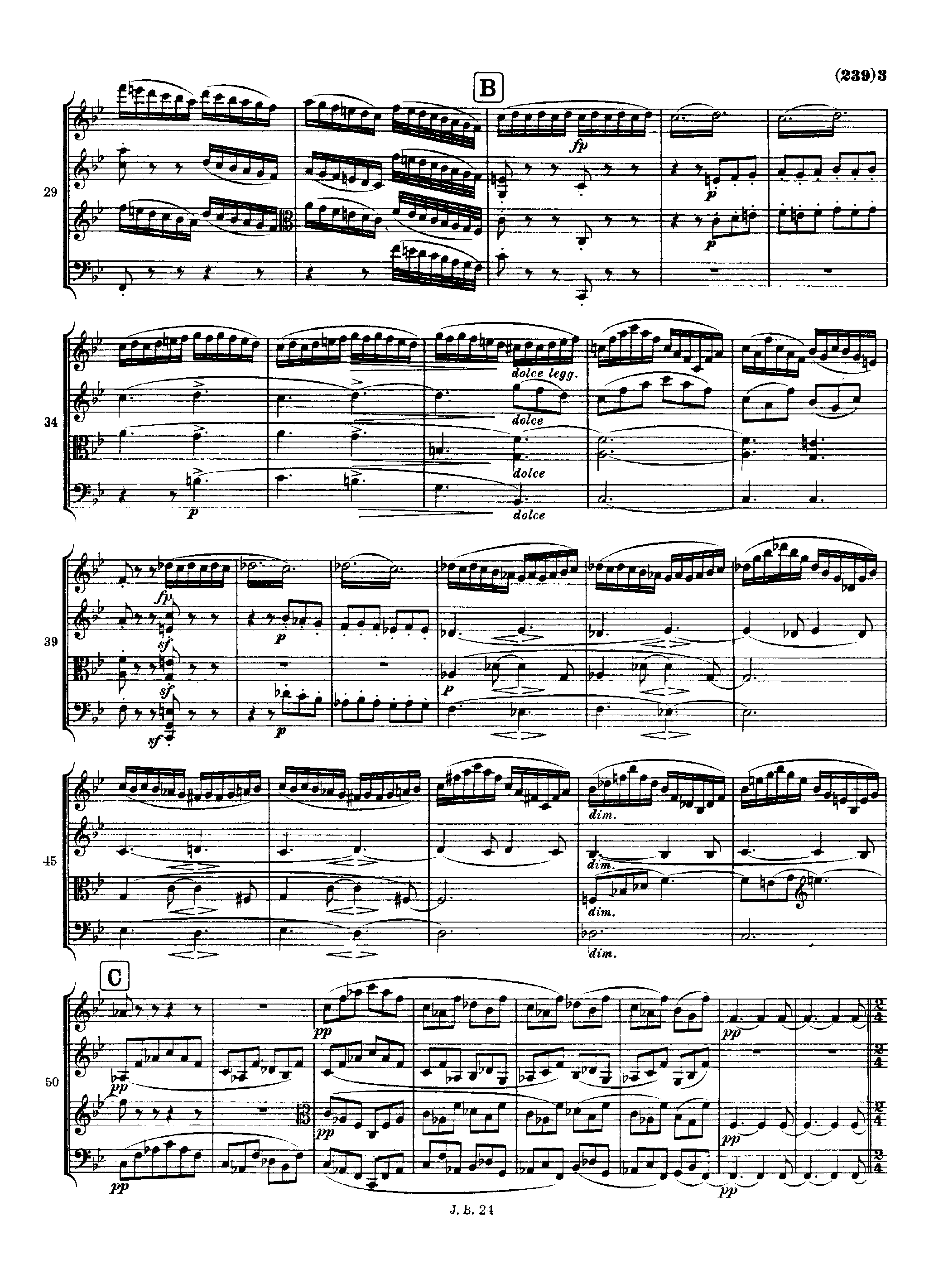 Brahms, Johannes String Quartet No.3, Op.67 for String Quartet Free