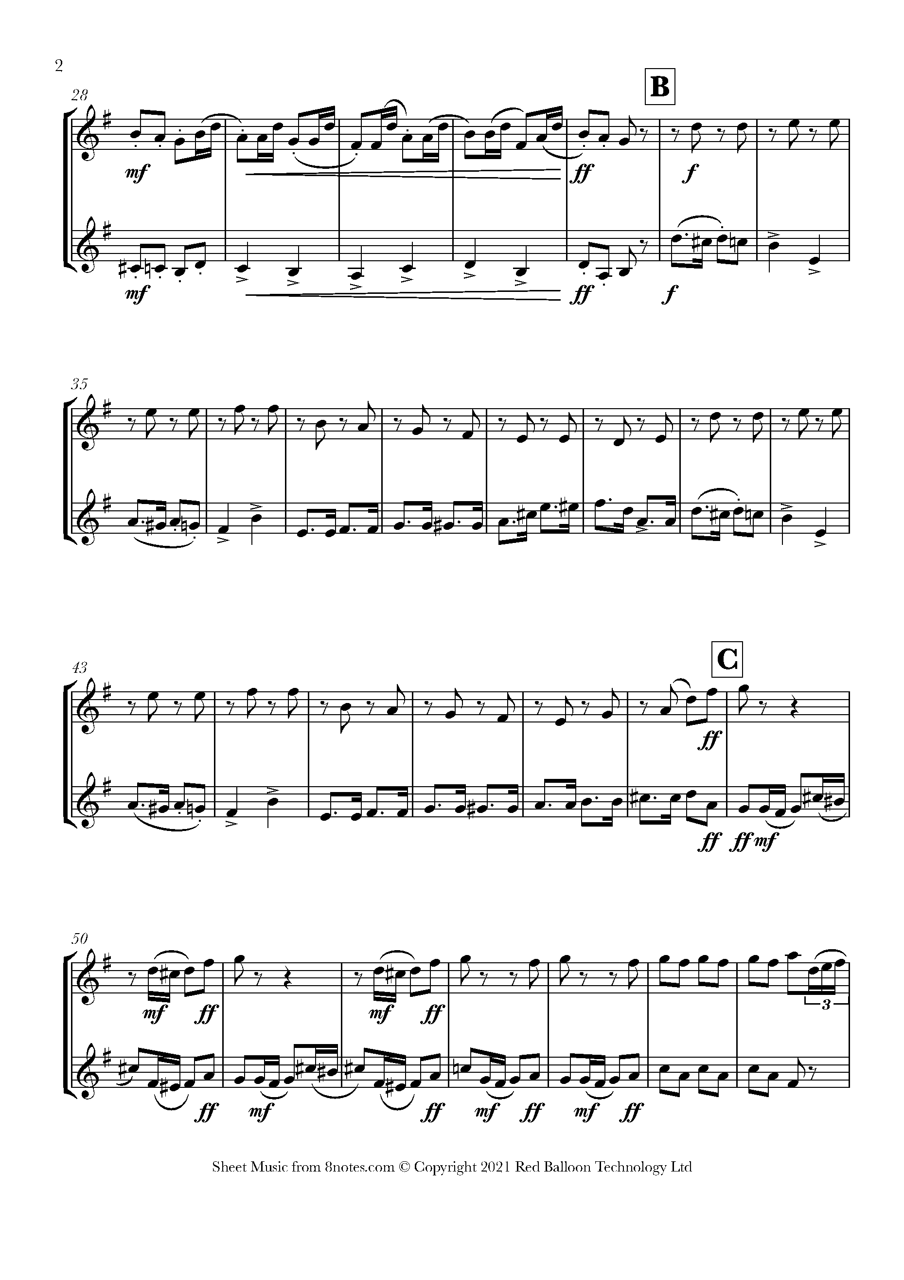 Tchaikovsky Trepak from Nutcracker Suite, Op. 71a IV. Sheet music for