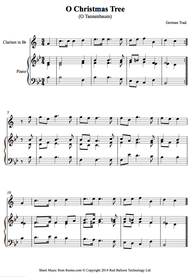 O Christmas Tree (O Tannenbaum) sheet music for
