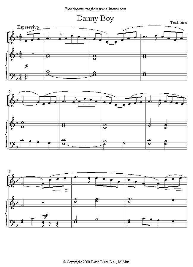 Danny Boy sheet music for Flute