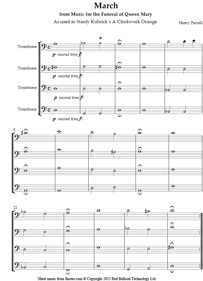 funeral of queen mary midi Flautas purcell recorder mmetz