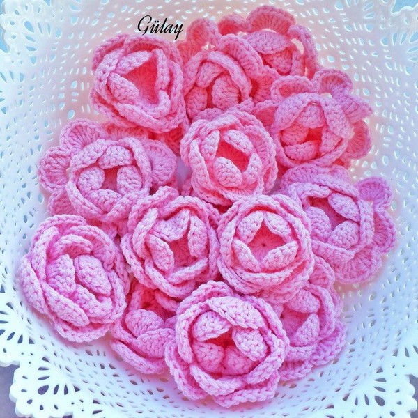 Crochet Roses Step by Step Home, Garden and Crochet Patterns and
