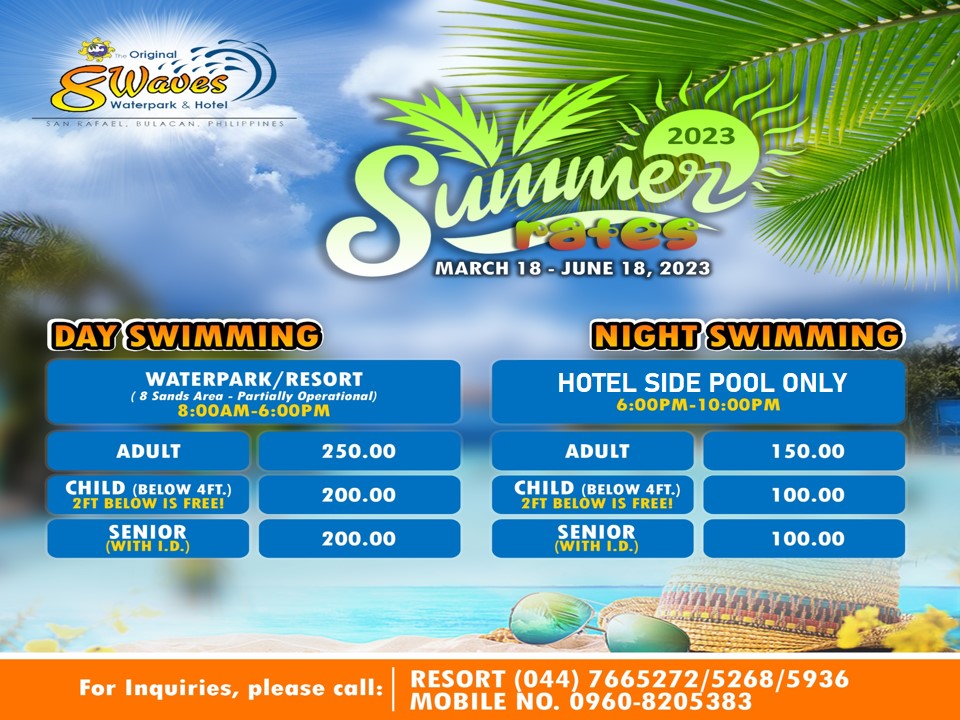 8 Waves Waterpark and Hotel Bulacan's First Name in Waterparks Rates