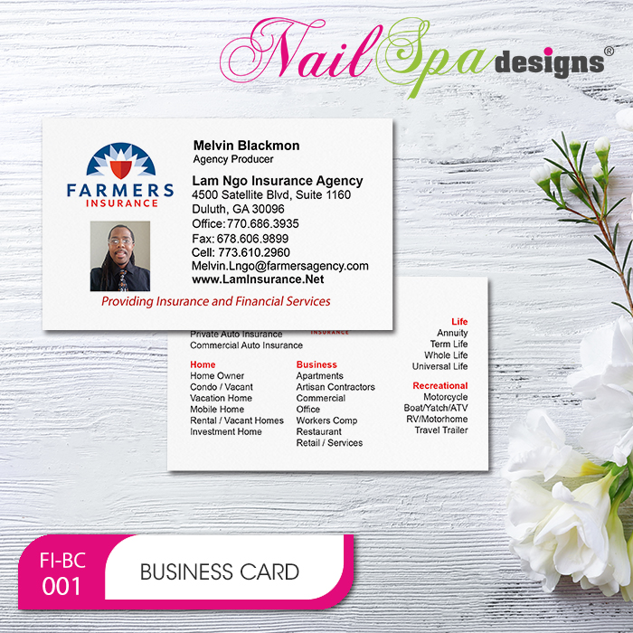 Farmers Insurance Business Cards / Jose Ore Photography Marcela Arana