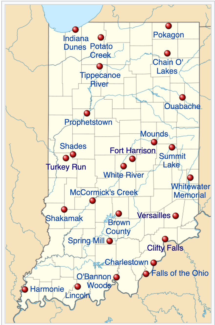 Indiana State Parks Map In 2021 Brookville Lake State - vrogue.co