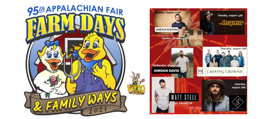 2021 Appalachian Fair Entertainment Lineup 96.9 WXBQ