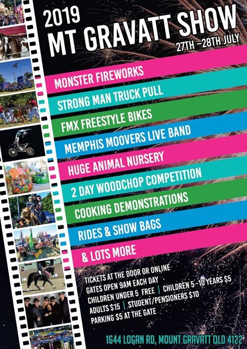 The Mt Gravatt Show is on This Weekend!
