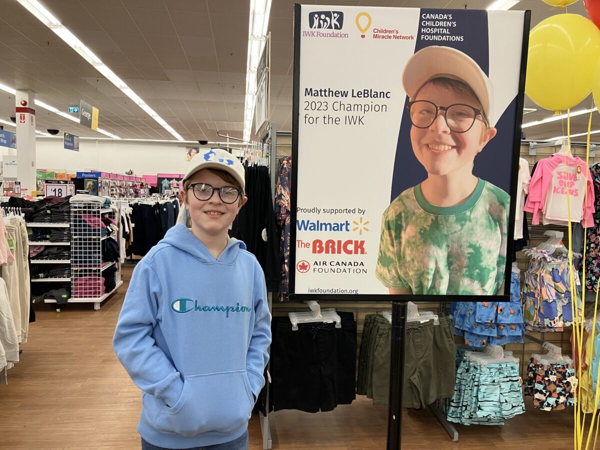 Port Hawkesbury's Matthew LeBlanc is the 2023 Children's Miracle Network Champion for the IWK