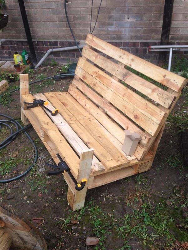 Pallet Two Seater Bench 99 Pallets
