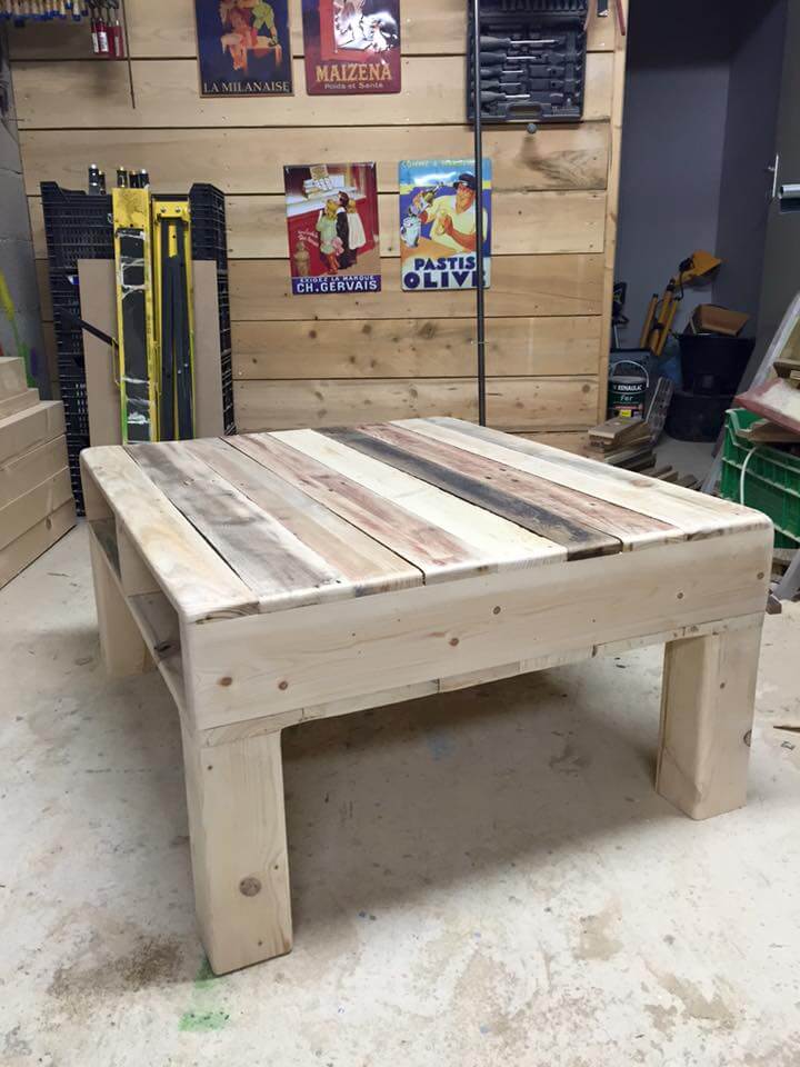 Pallet Coffee Table From Reclaimed Wood 99 Pallets