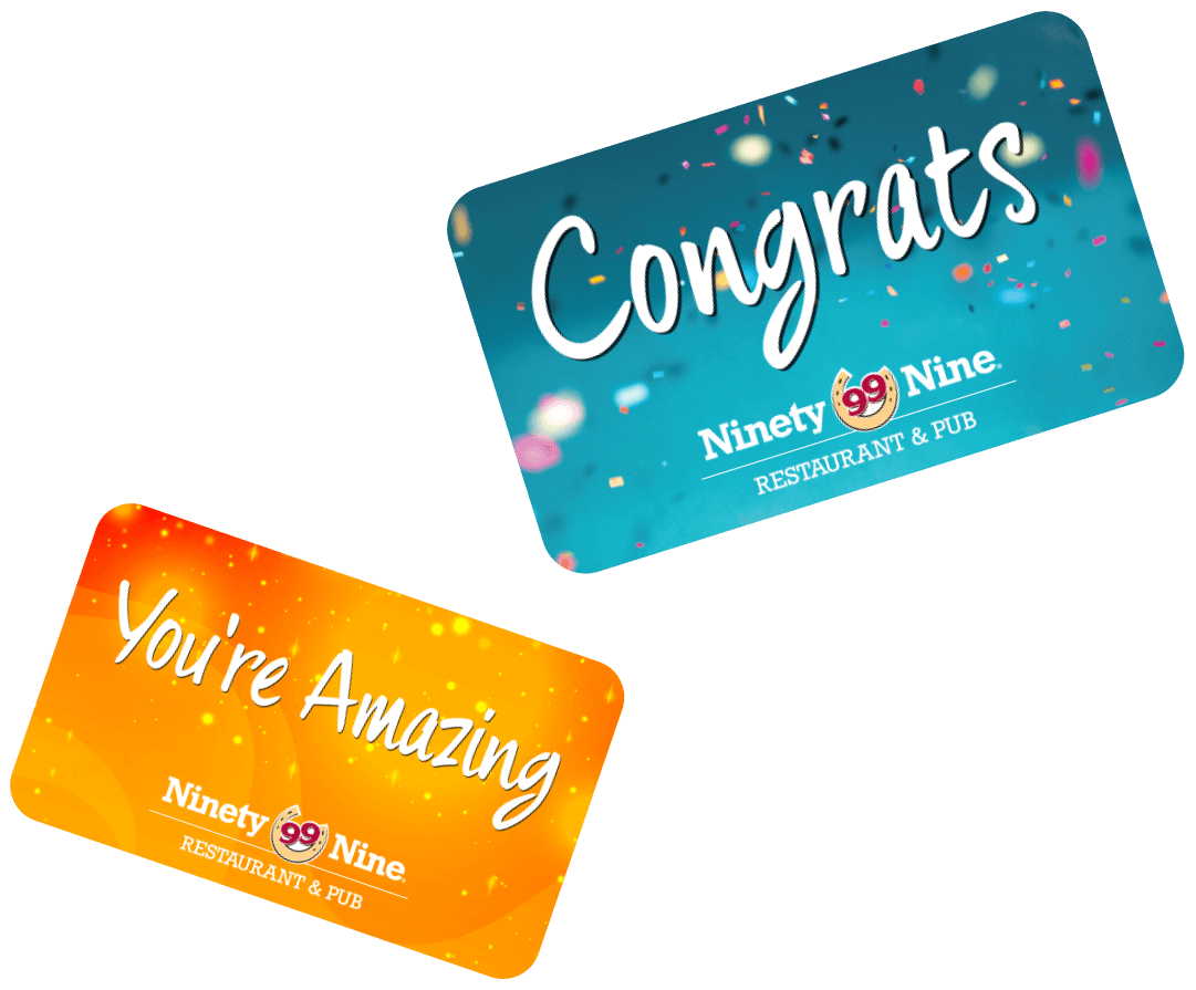 Gift Cards Plastic & eCards Available! 99 Restaurants