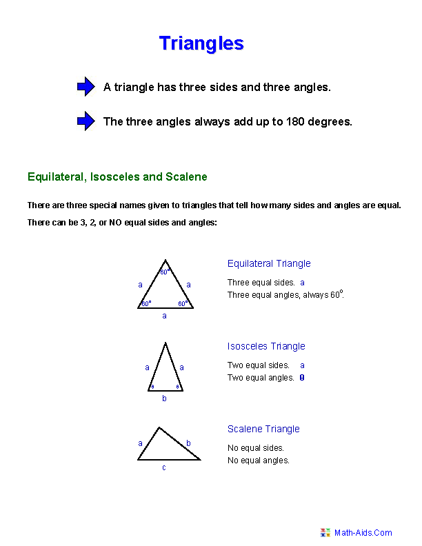Three Types Of Triangles Worksheets 99Worksheets