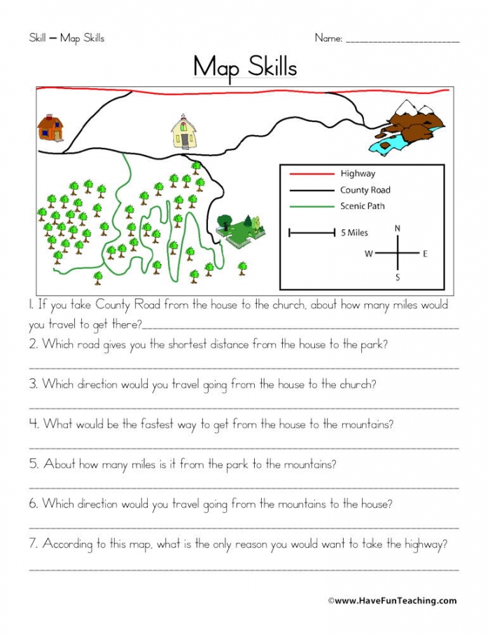 Map Fun 1 Worksheets 99Worksheets