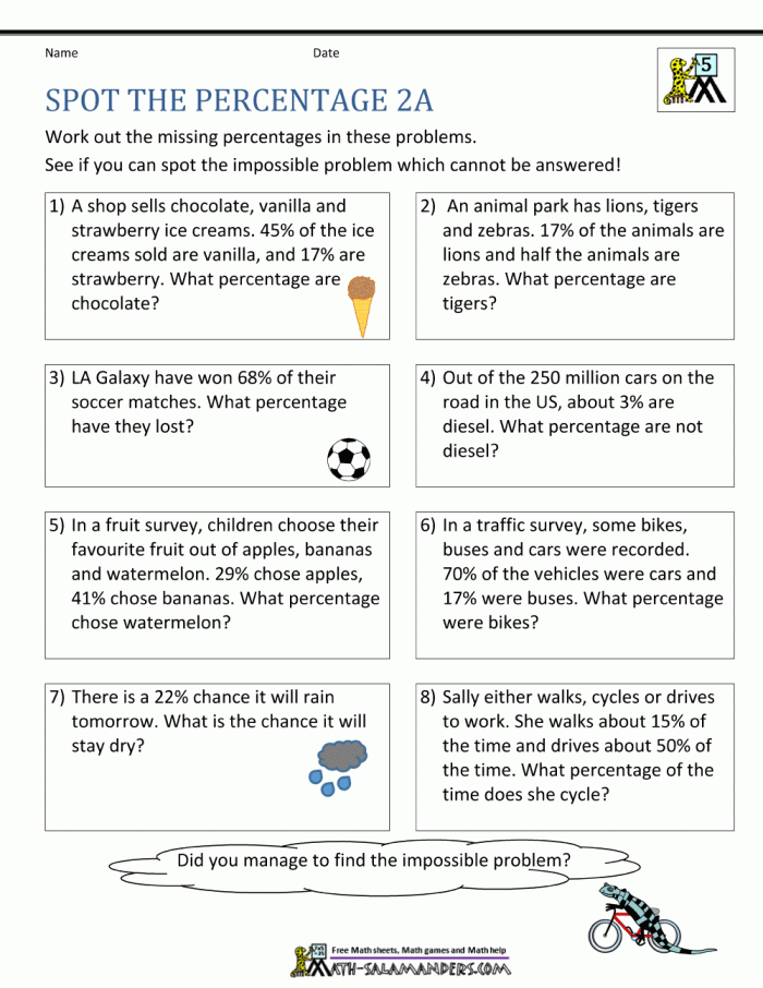 Percentage Word Problems 2 Worksheets 99Worksheets