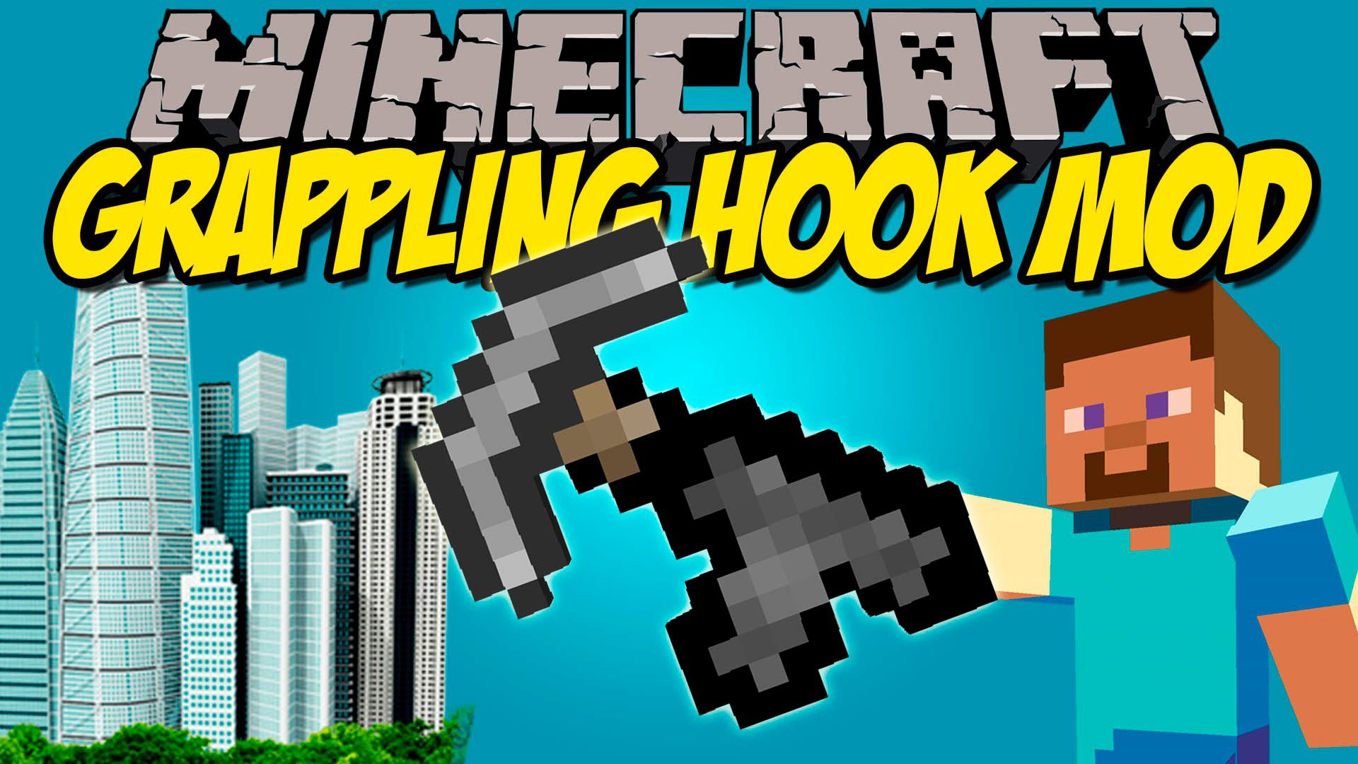Grappling Hook Mod 1.12.2/1.11.2 (Swing Around Like Spiderman