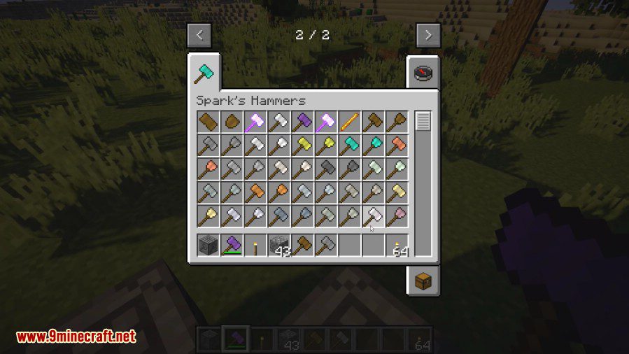 Sparks Hammers Mod 1.12.2/1.11.2 (Colored Hammers)