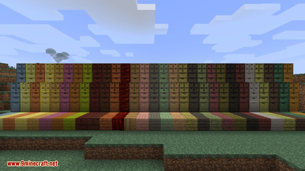 Storage Drawers Extras Mod 1.12.2, 1.11.2 (More Wood Styles
