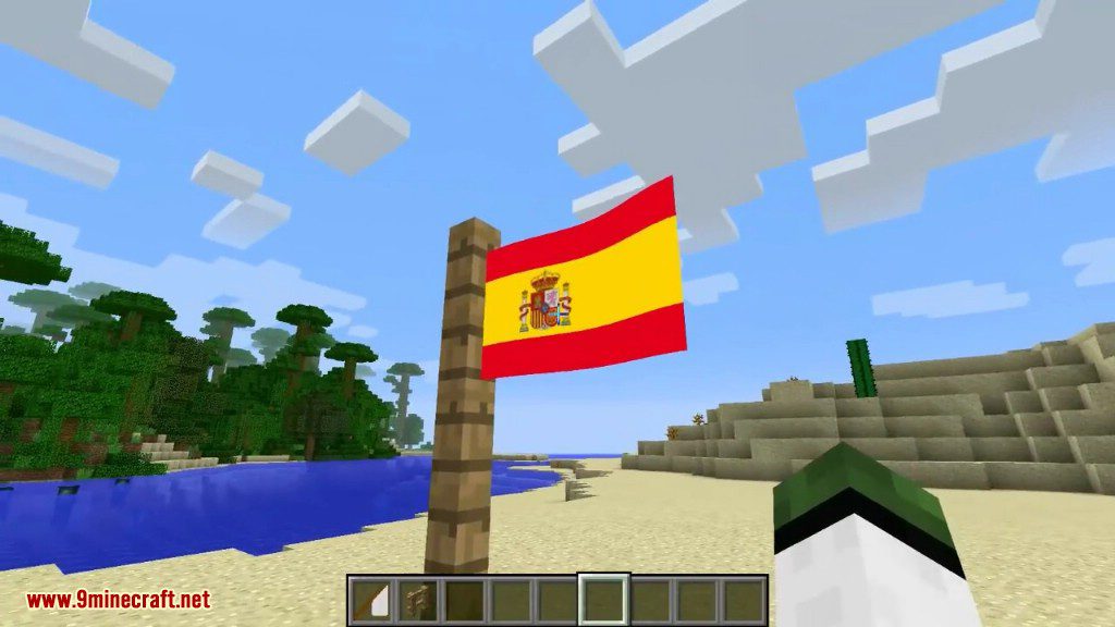 Flagged Mod 1.12.2, 1.11.2 (Waving Flags of All Countries)