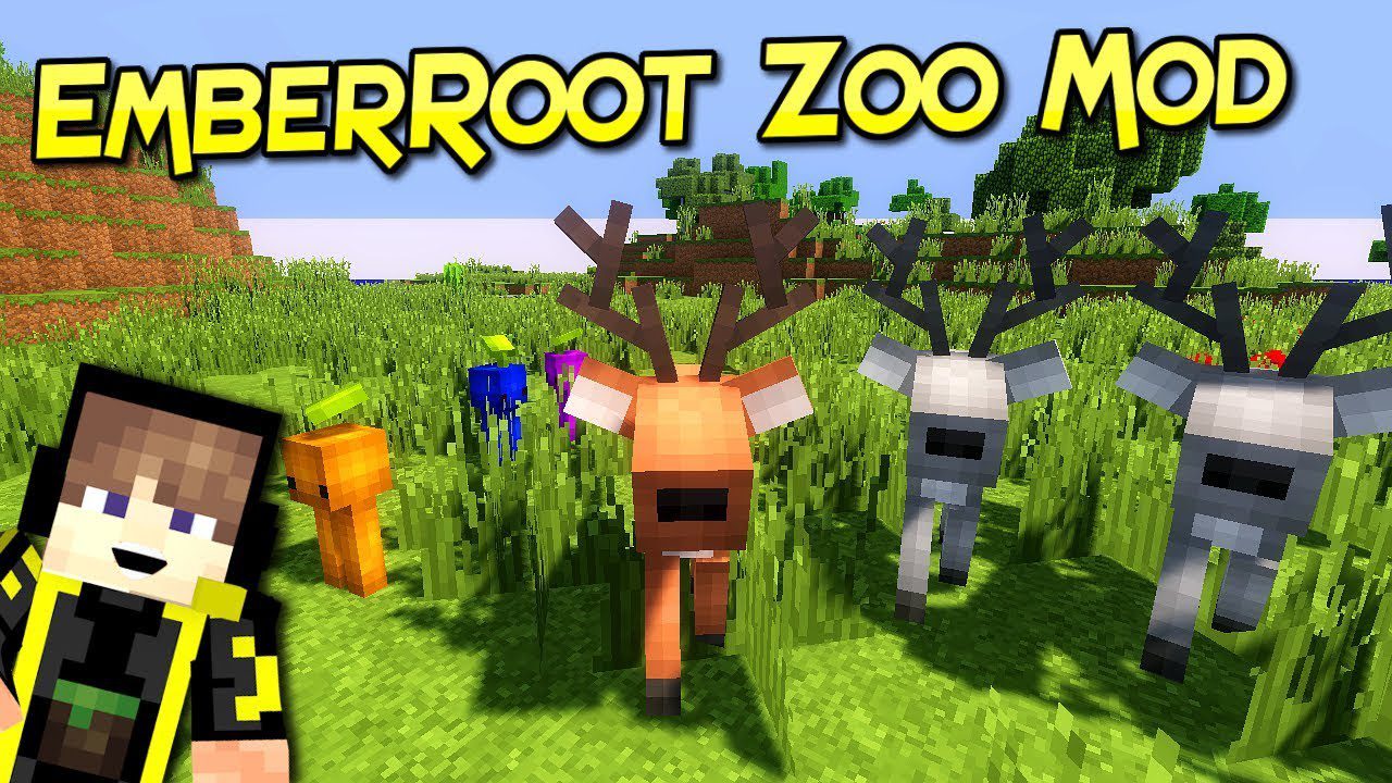 EmberRoot Zoo Mod 1.12.2 (Various Monsters for Adventure)