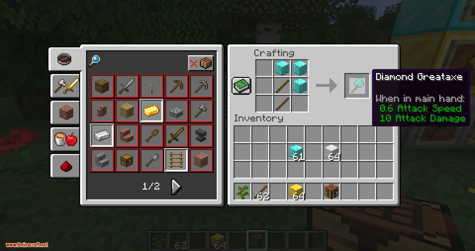 Practical Tools Mod 1.14.3 (The excavator, the Hammer & the Greataxe