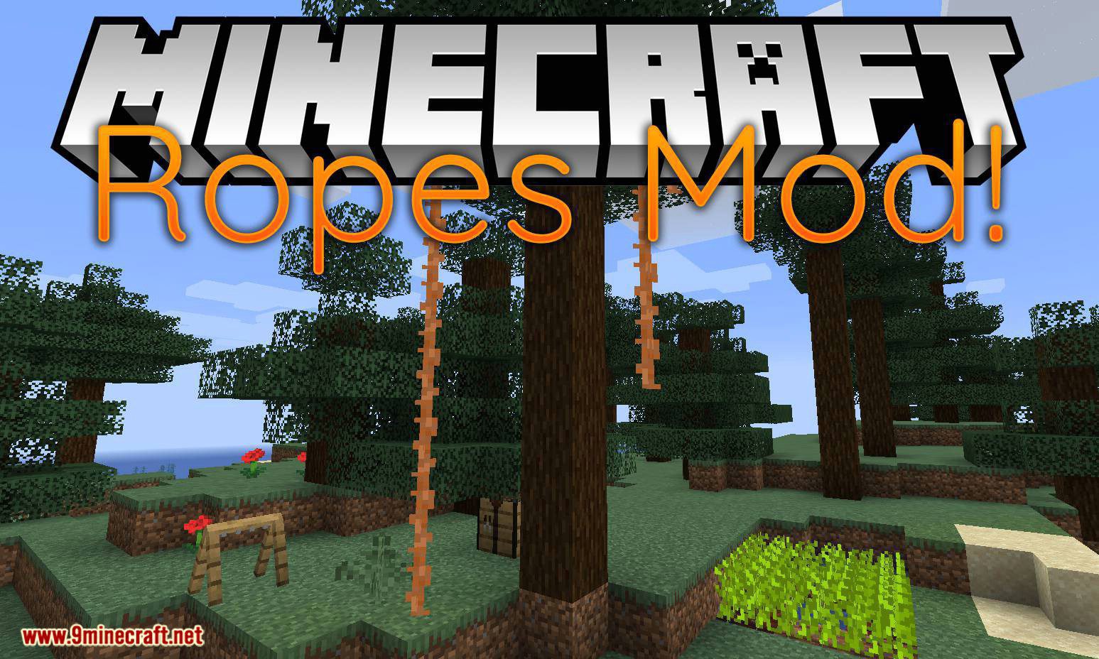 Ropes Mod 1.15.2 (Adds in Climbable Ropes)