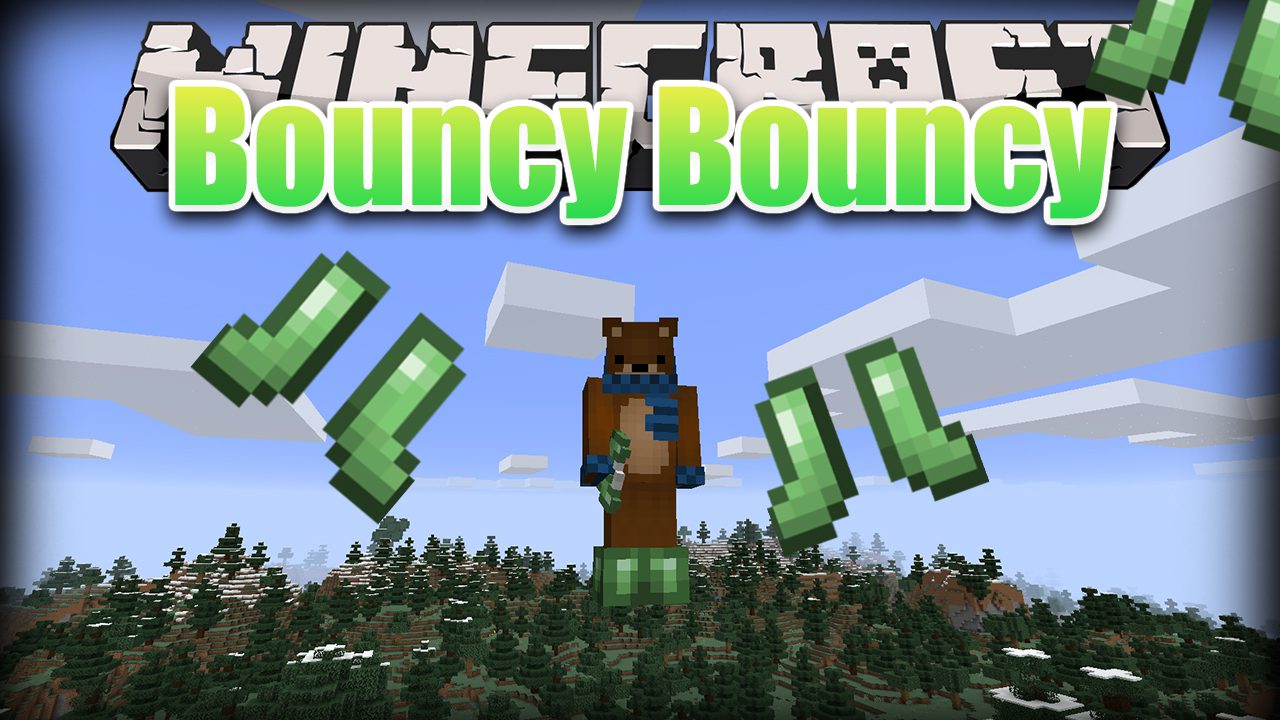 Bouncy Bouncy Mod 1.15.2 (Slime Boots, Slime Sling)