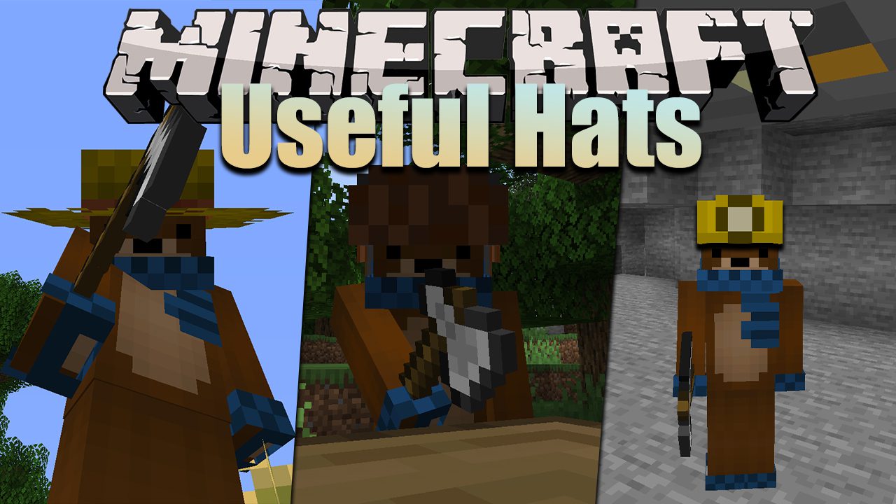 Useful Hats Mod 1.16.5/1.16.3 (Utiltity Headwears)
