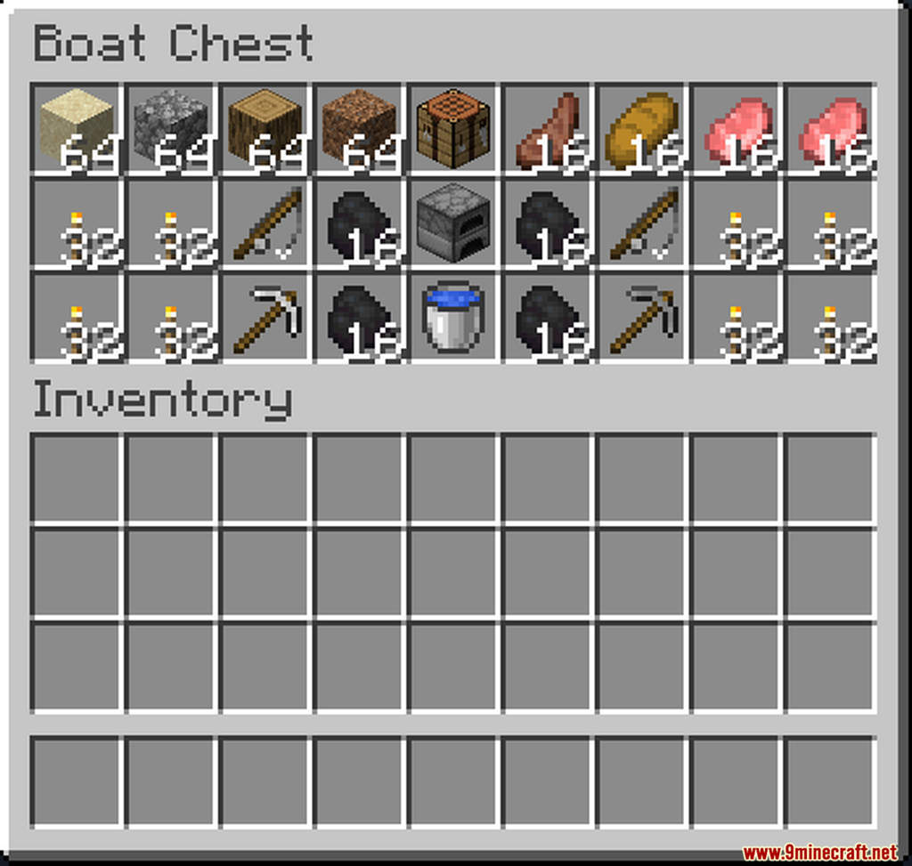 Boat Upgrades Data Pack (1.18.2, 1.17.1) Boat with Chest