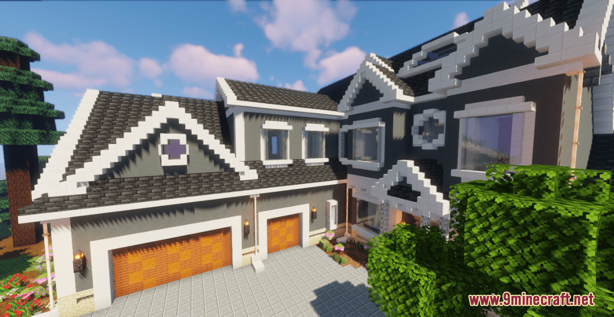 Large Suburban House Map 1.17.1 For Minecraft - 9Minecraft.net