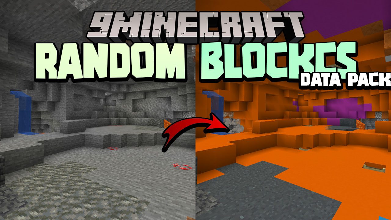 Minecraft But Random Blocks Data Pack 1.17.1 (Randomness, Challenge