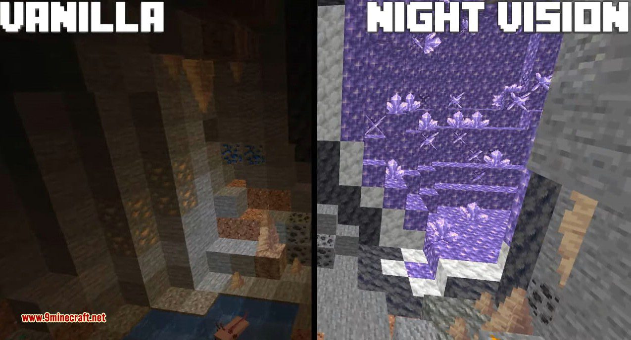 Night Vision Pack For Minecraft Pe Night Vision Texture For MCPE 1.