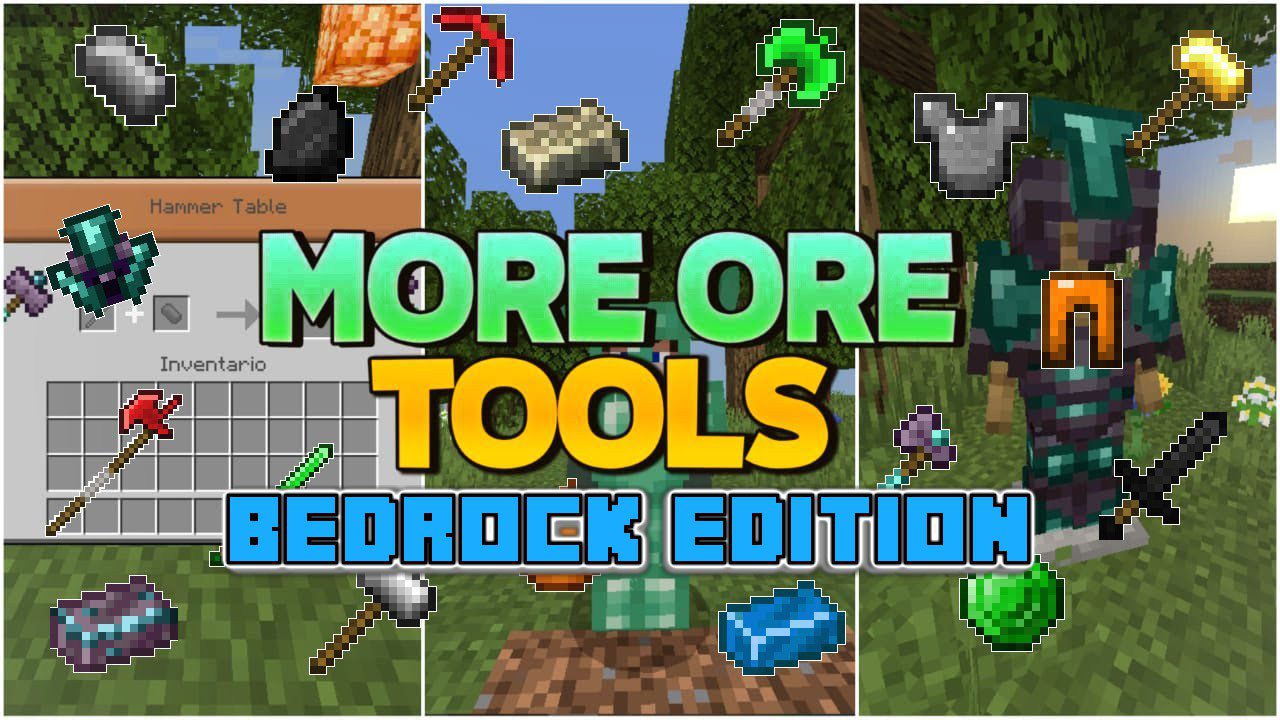 More Ores Tools Addon (1.21, 1.20) MCPE/Bedrock Mod