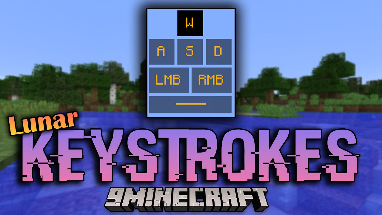 Lunar Keystrokes Mod (1.8.9) Displaying Keyboard Usages