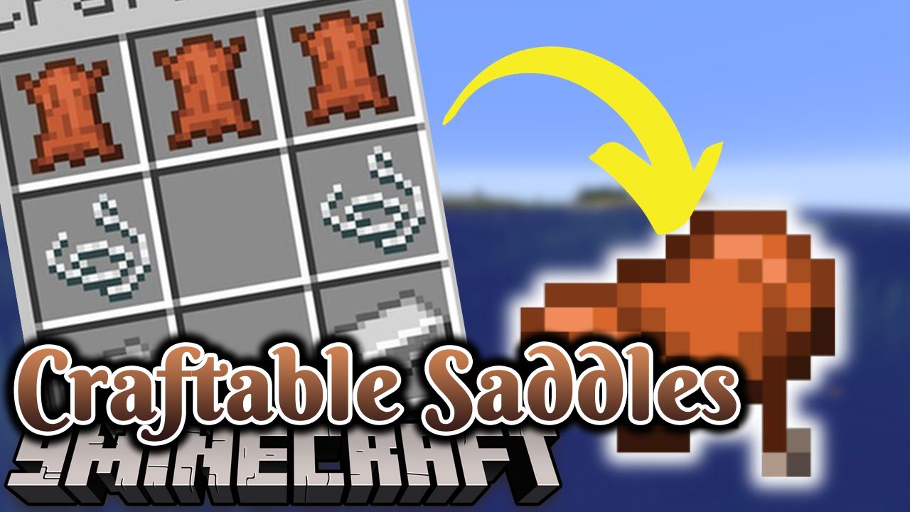 Craftable Saddles Mod (1.20.6, 1.20.1) Crafting Recipe for Saddles