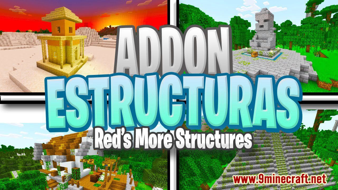 Red's More Structures Addon (1.21, 1.20) MCPE/Bedrock Mod