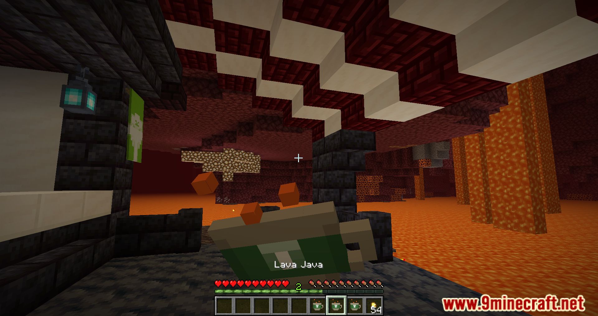 Lava Java Mod (1.20.6, 1.20.1) Drinks From The Nether